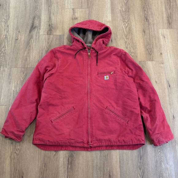 Carhartt Women's Size 2X Sierra Sherpa Lined Jacket WJ141-624 Tulip Pink - Picture 1 of 11